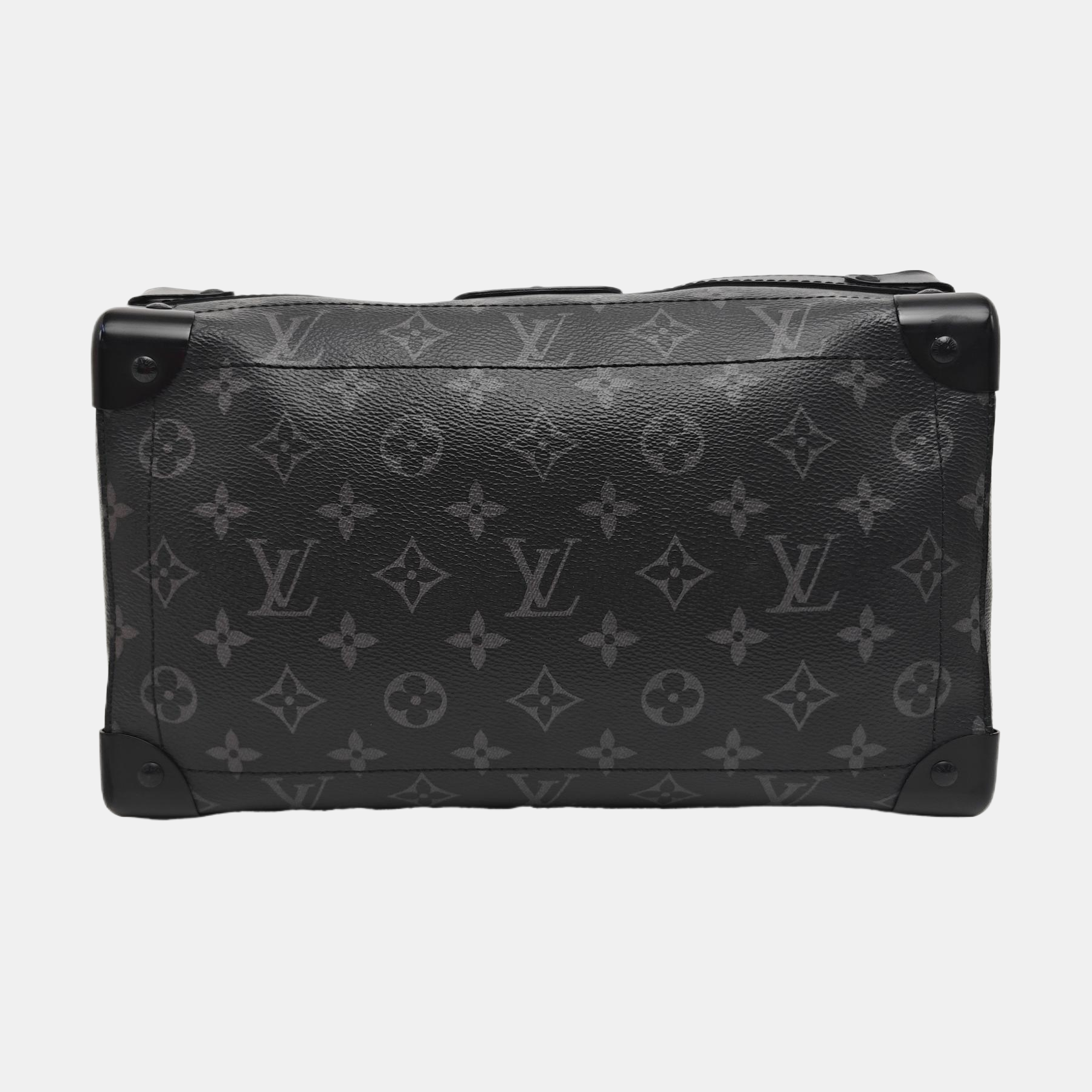Monogram Coated Canvas Shoulder Bag Black
