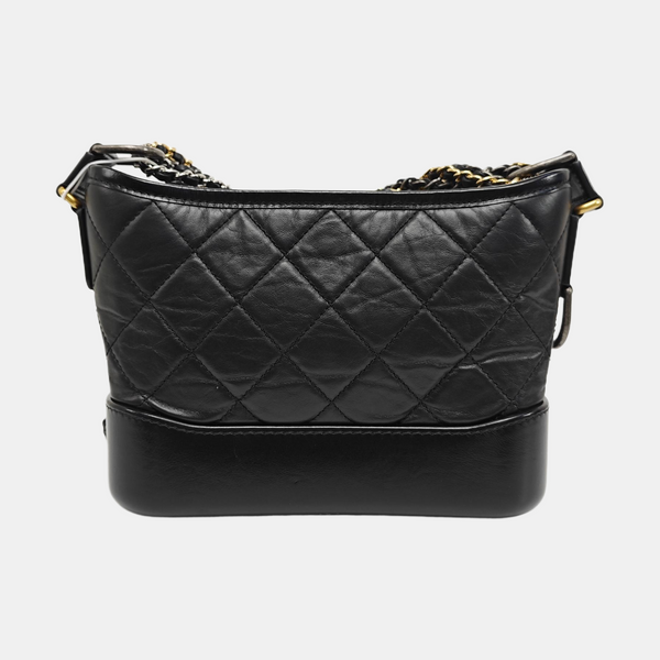 GABRIELLE Small Quilted Calfskin Black