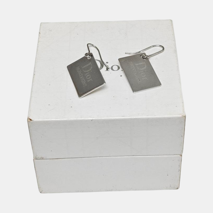 Dio(r)evolution Metal Silver Stud Earrings