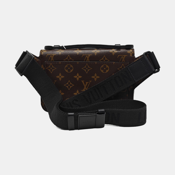 S LOCK Monogram Coated Canvas Brown