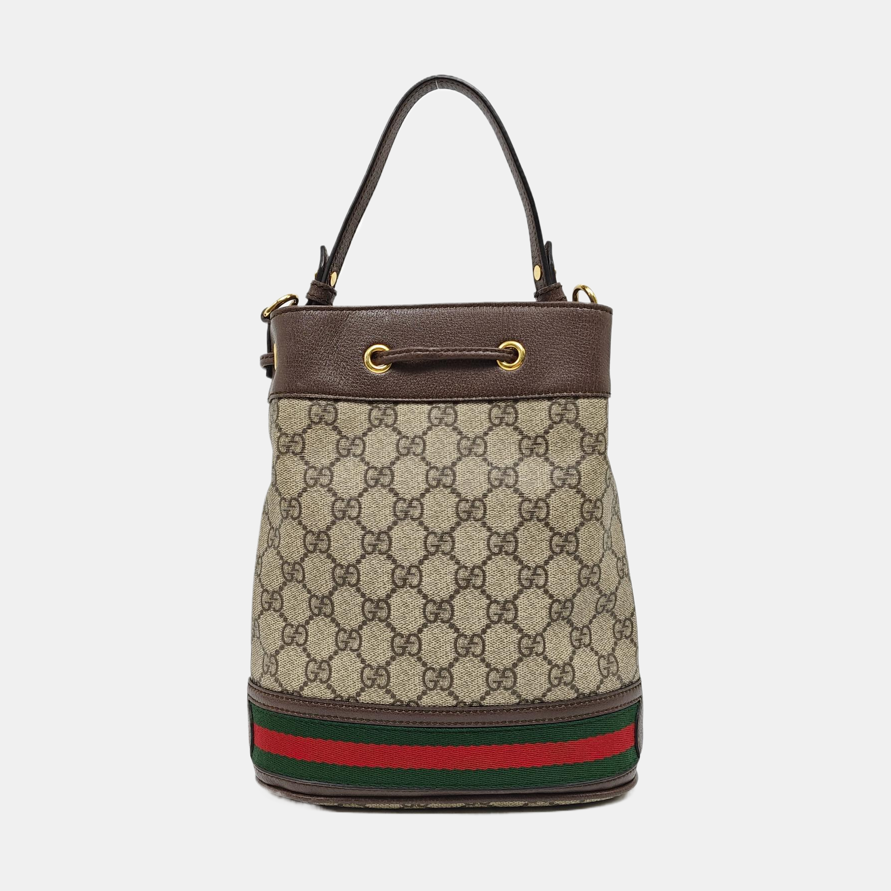 Authenticated pre-owned  Ophidia Small Monogram Coated Canvas Beige - Bucket Bag at Looply