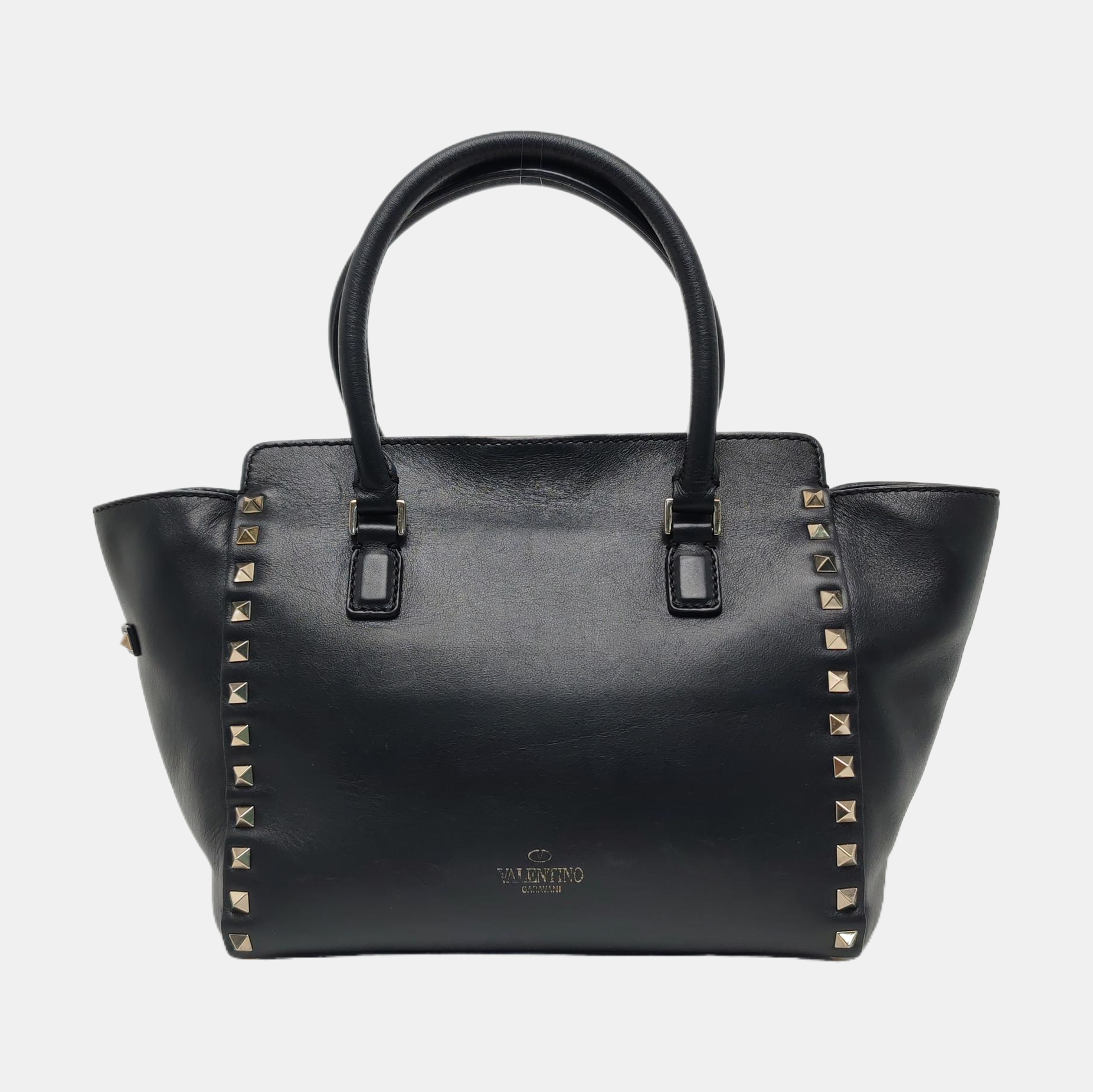 Rockstud Small Calfskin Black