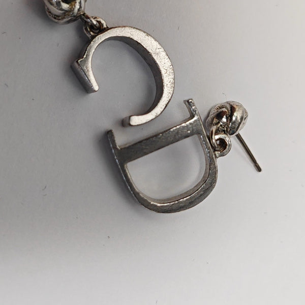 Petit CD Metal Silver Earrings