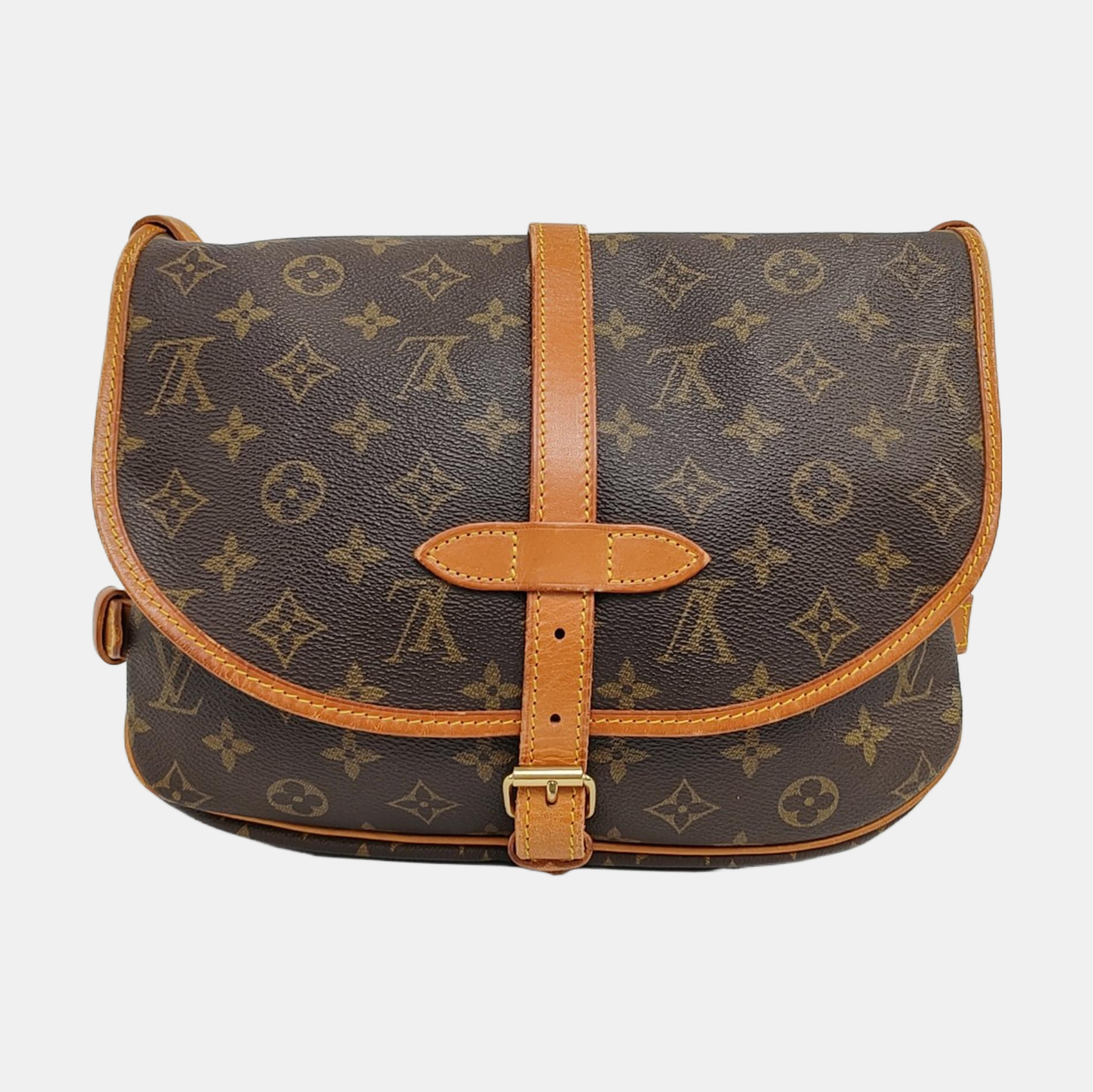 SAUMUR Monogram Coated Canvas Brown