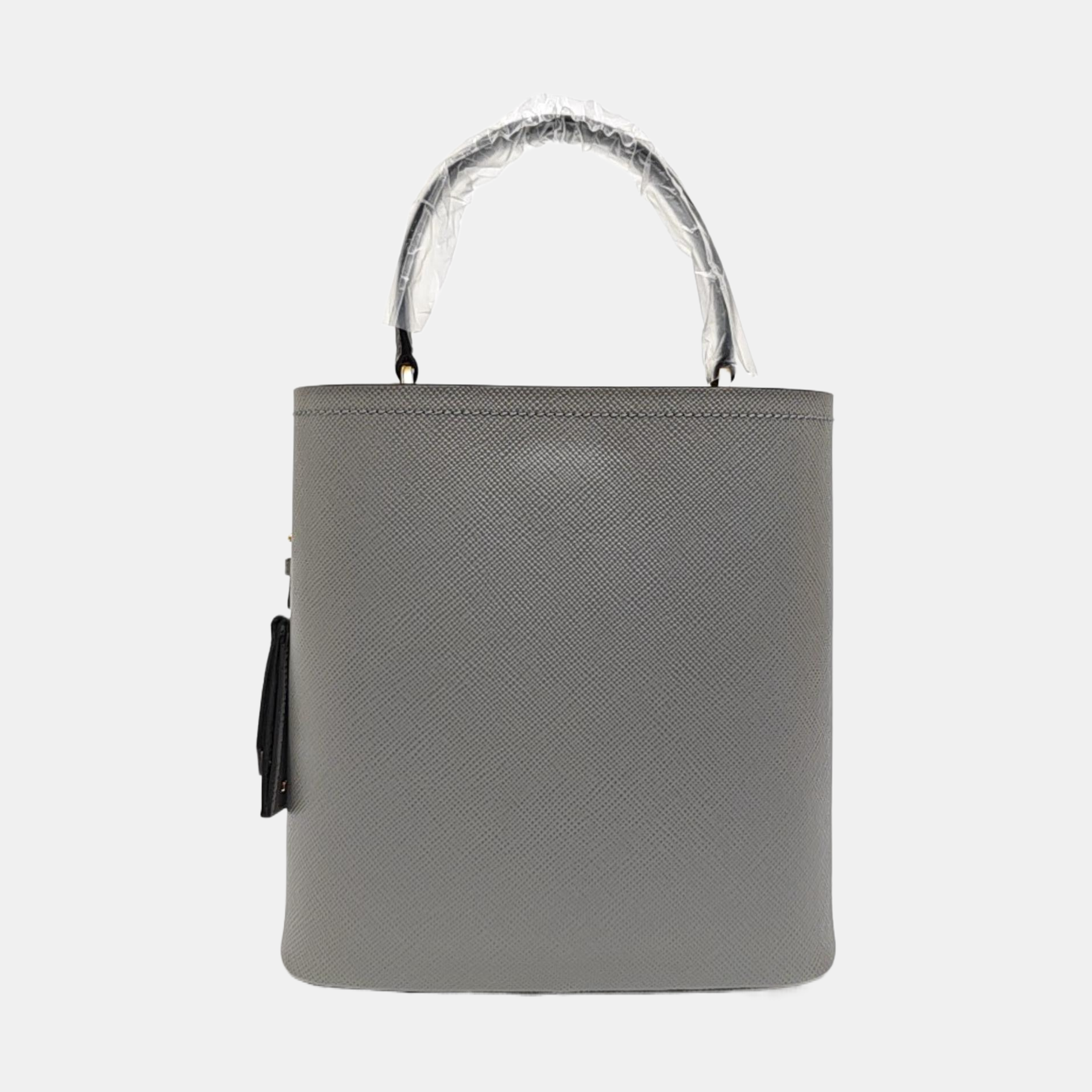 Panier Medium Saffiano Calfskin Gray
