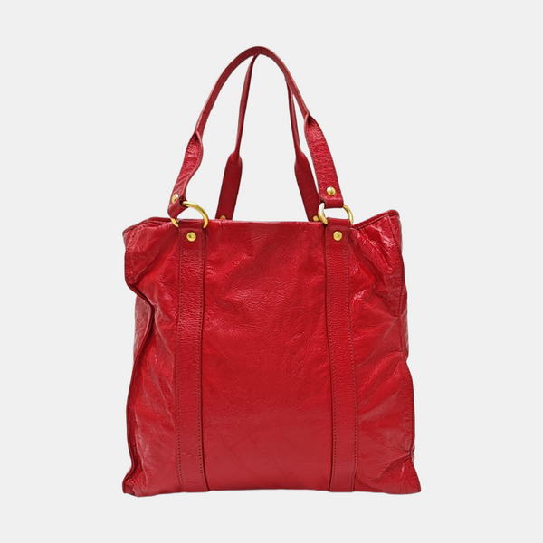Calfskin Top Handle Bag Red
