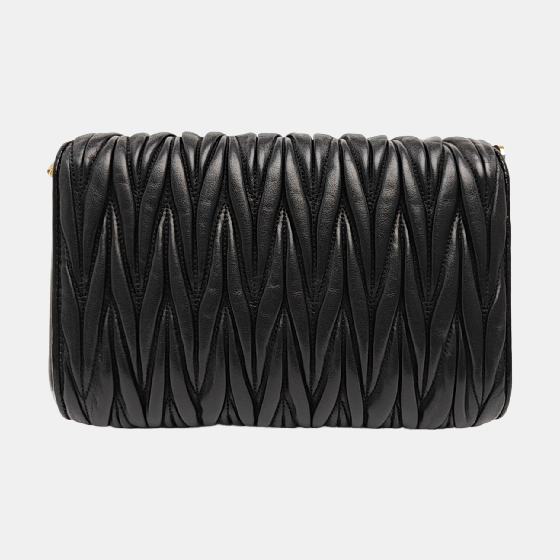 Quilted Lambskin Shoulder Bag Black