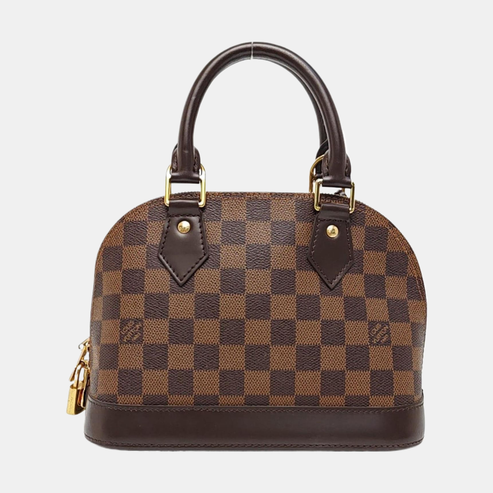 ALMA BB Damier Ebene Coated Canvas Brown