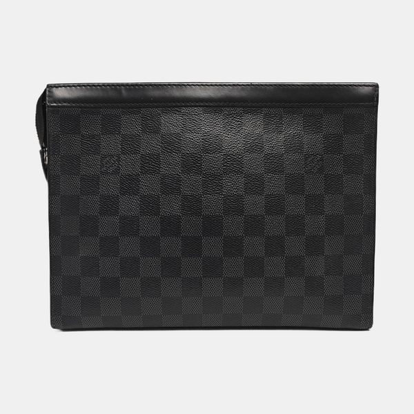 Pochette Voyag MM Damier Graphite Coated Canvas Gray