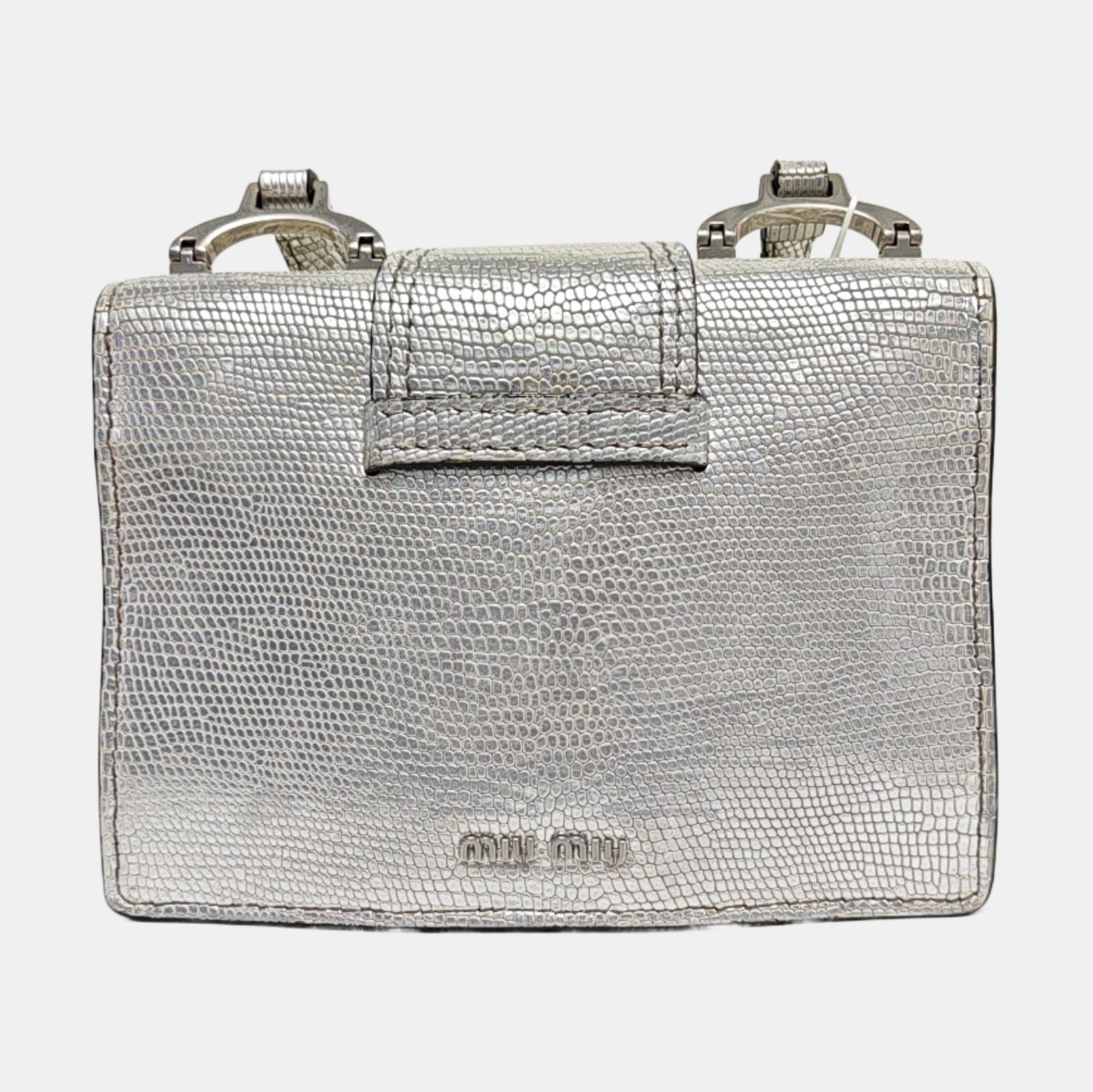 Miu Lady Calfskin Silver