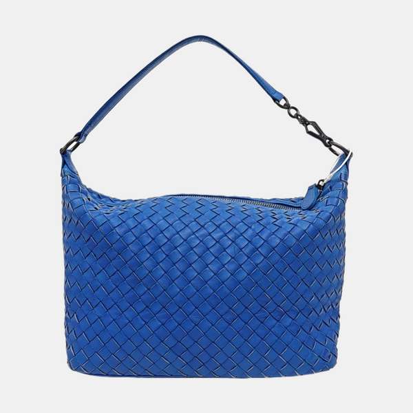 Lambskin Top Handle Bag Blue