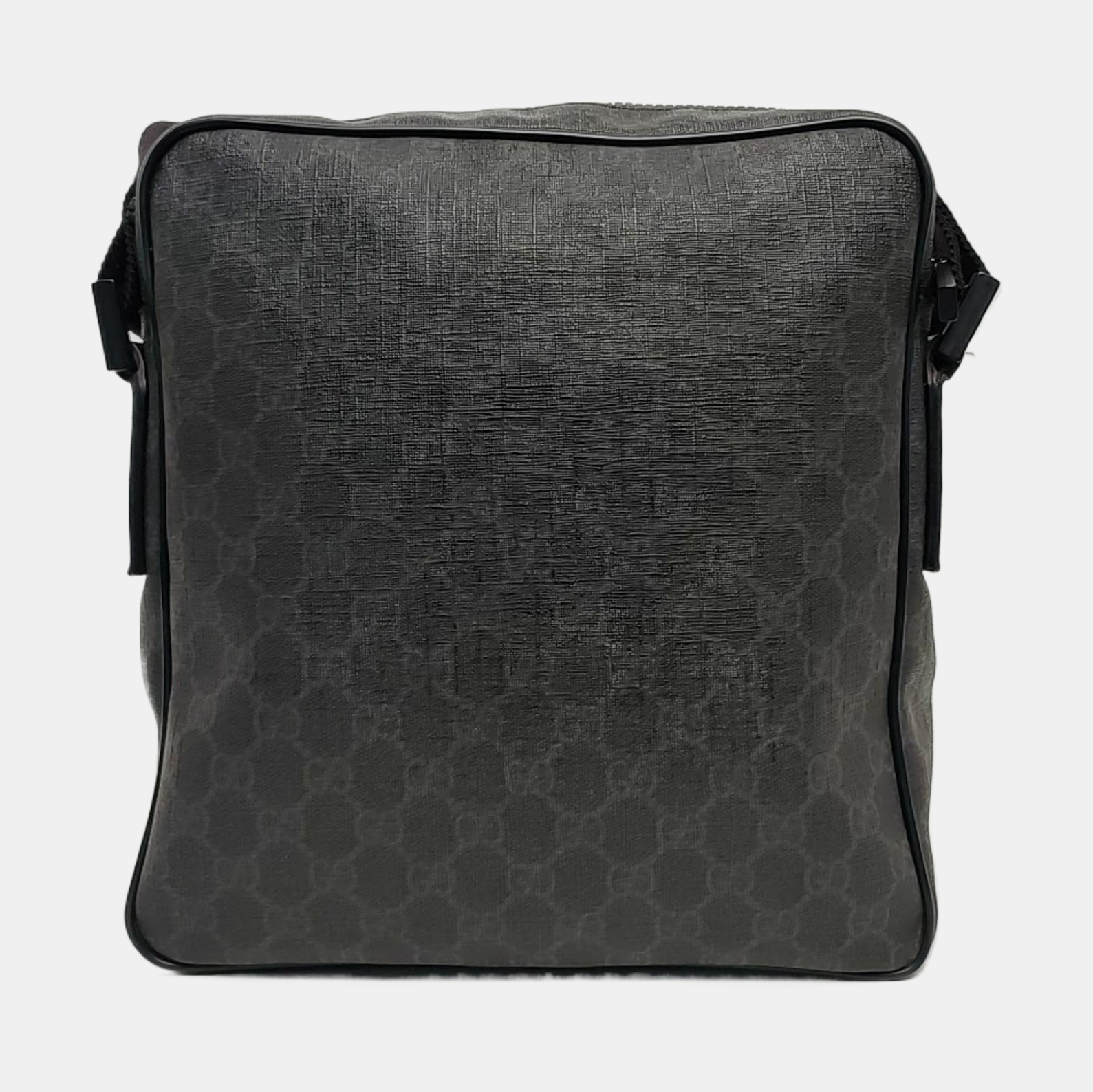 Monogram Coated Canvas Shoulder Bag Black