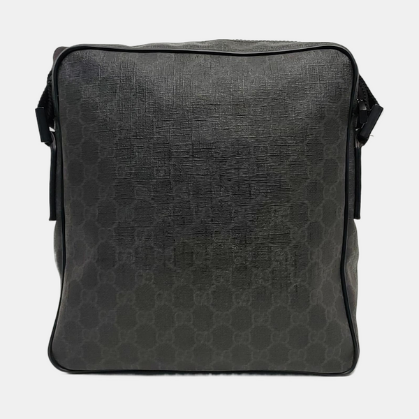 Monogram Coated Canvas Shoulder Bag Black