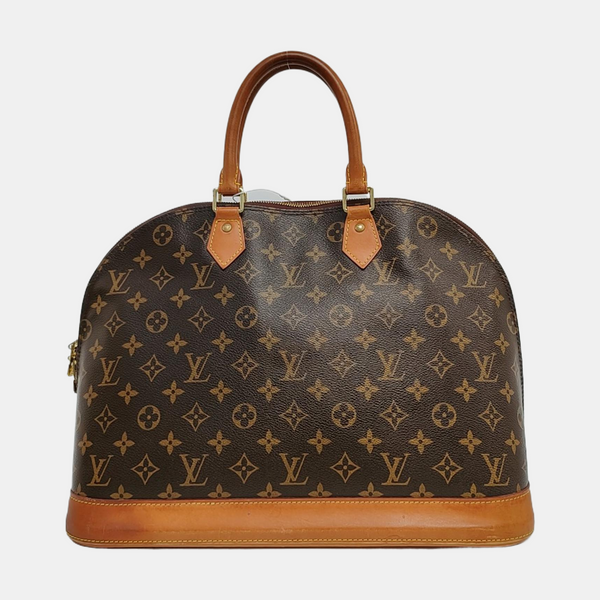 ALMA GM Monogram Coated Canvas Brown