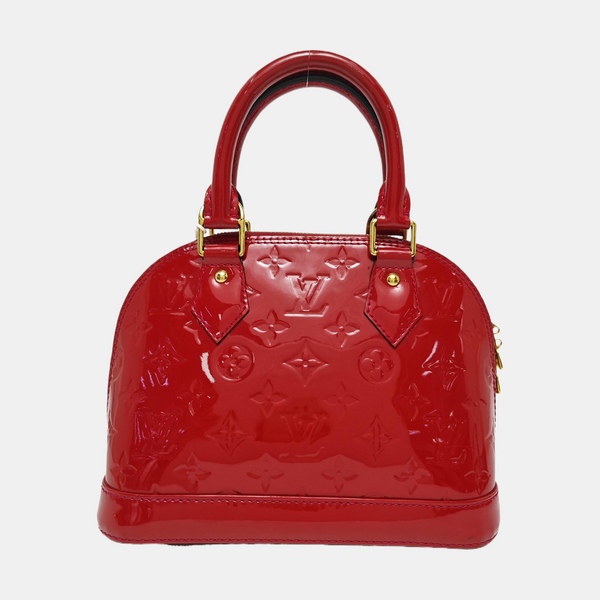 ALMA BB Monogram Patent Leather Red