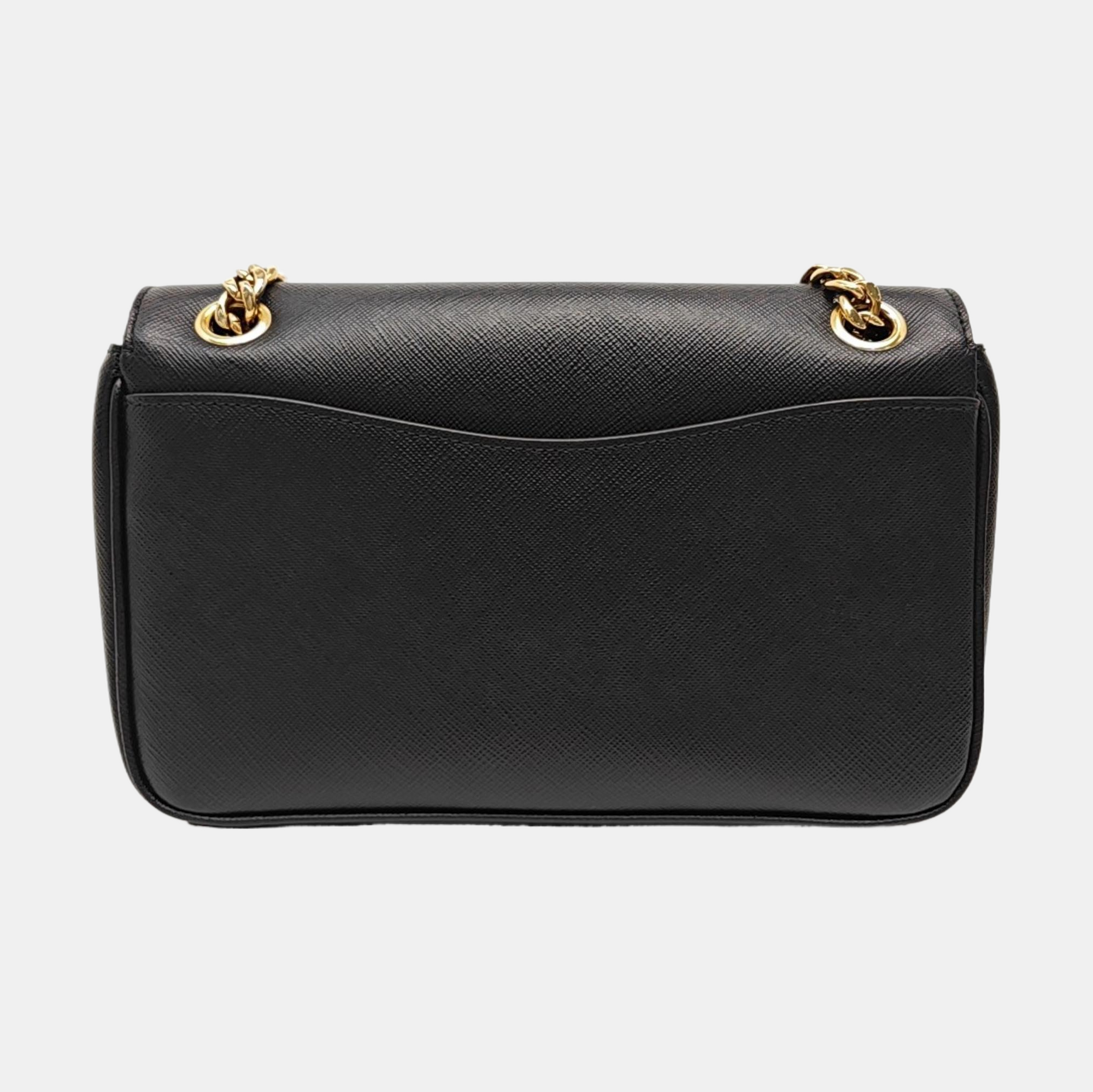 Sidonie Saffiano Calfskin Black