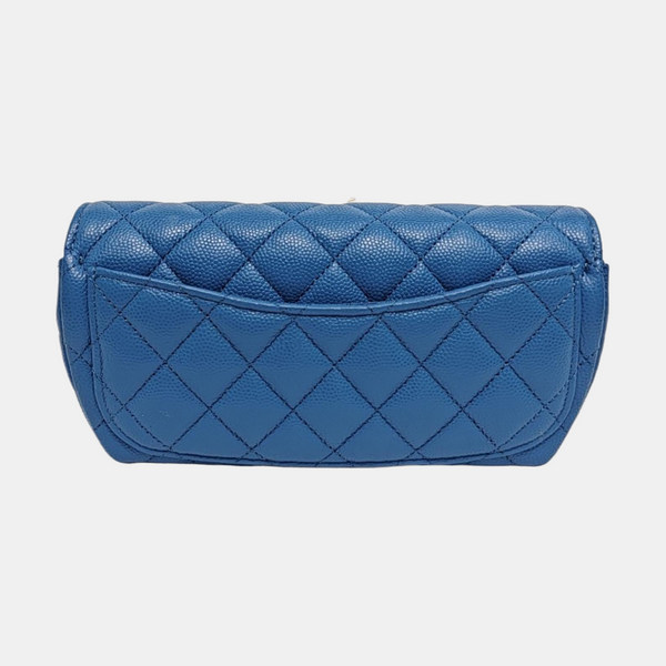 Quilted Grained Calfskin Blue
