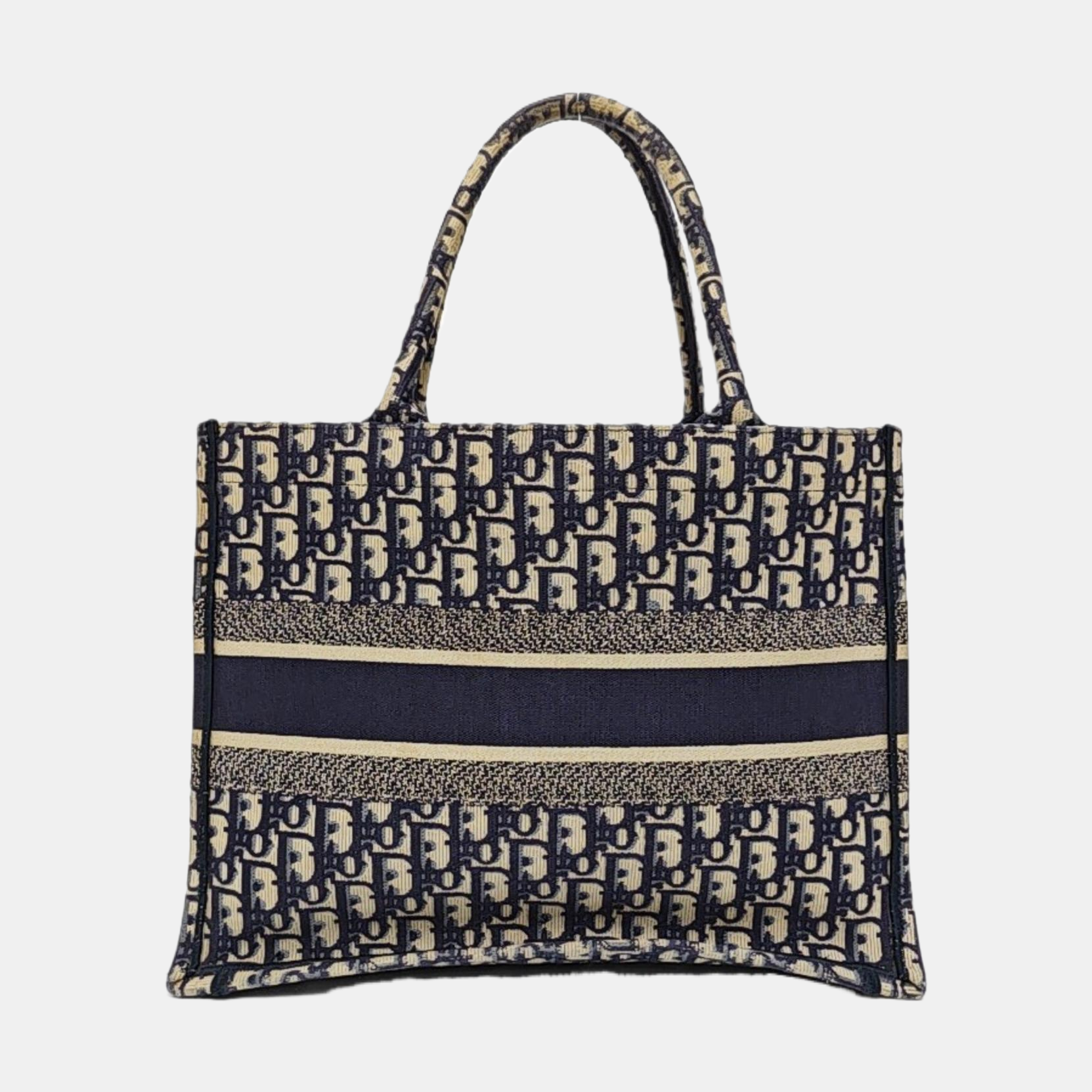 Book Tote Medium Oblique Canvas Blue