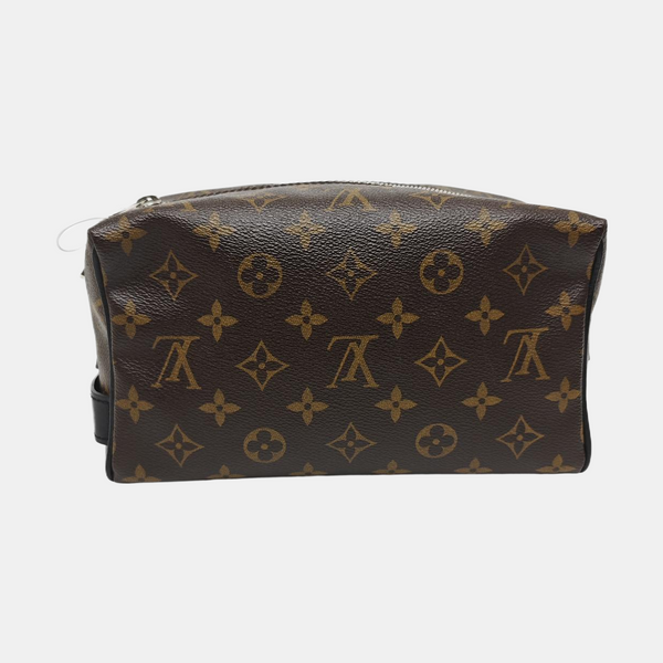 Monogram Coated Canvas Clutch Brown