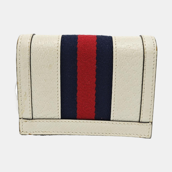 Ophidia Mini Calfskin White Wallet