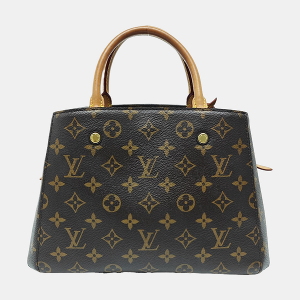 MONTAIGNE BB Monogram Coated Canvas Brown