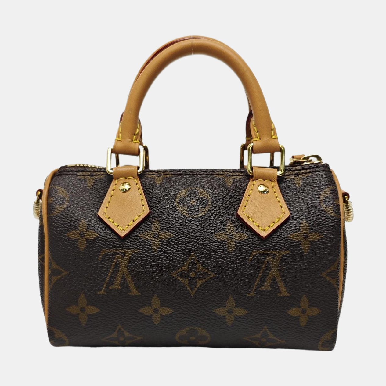 SPEEDY Nano Monogram Coated Canvas Brown