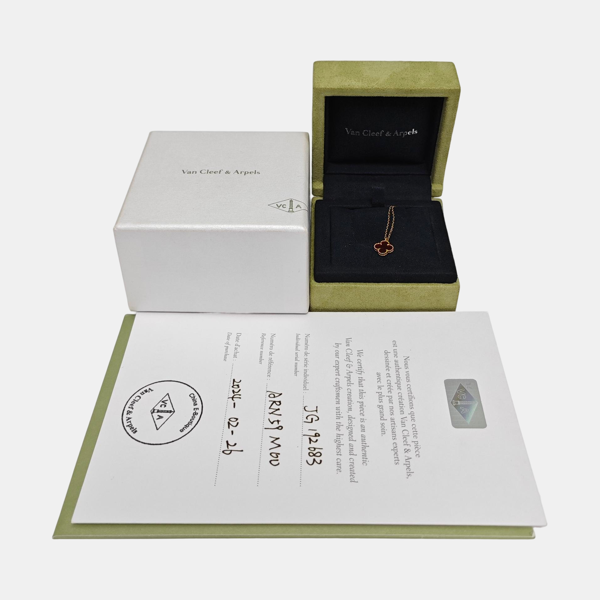 Sweet Alhambra 18k Rose Gold Necklace