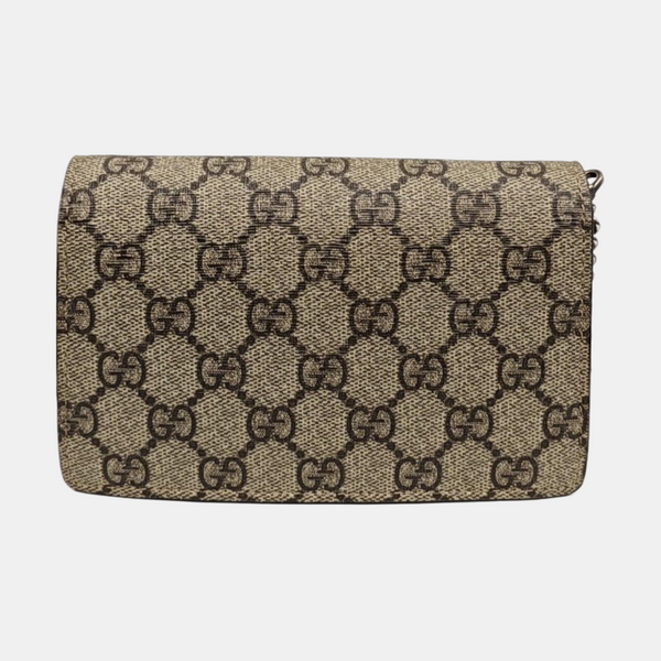 Dionysus Super Mini Monogram Coated Canvas Beige