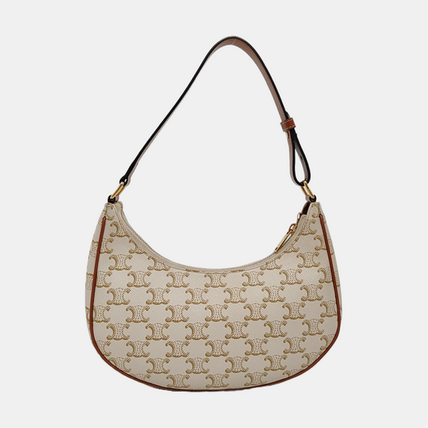 Authenticated pre-owned  AVA Coated Canvas Beige - Top Handle Bag at Looply