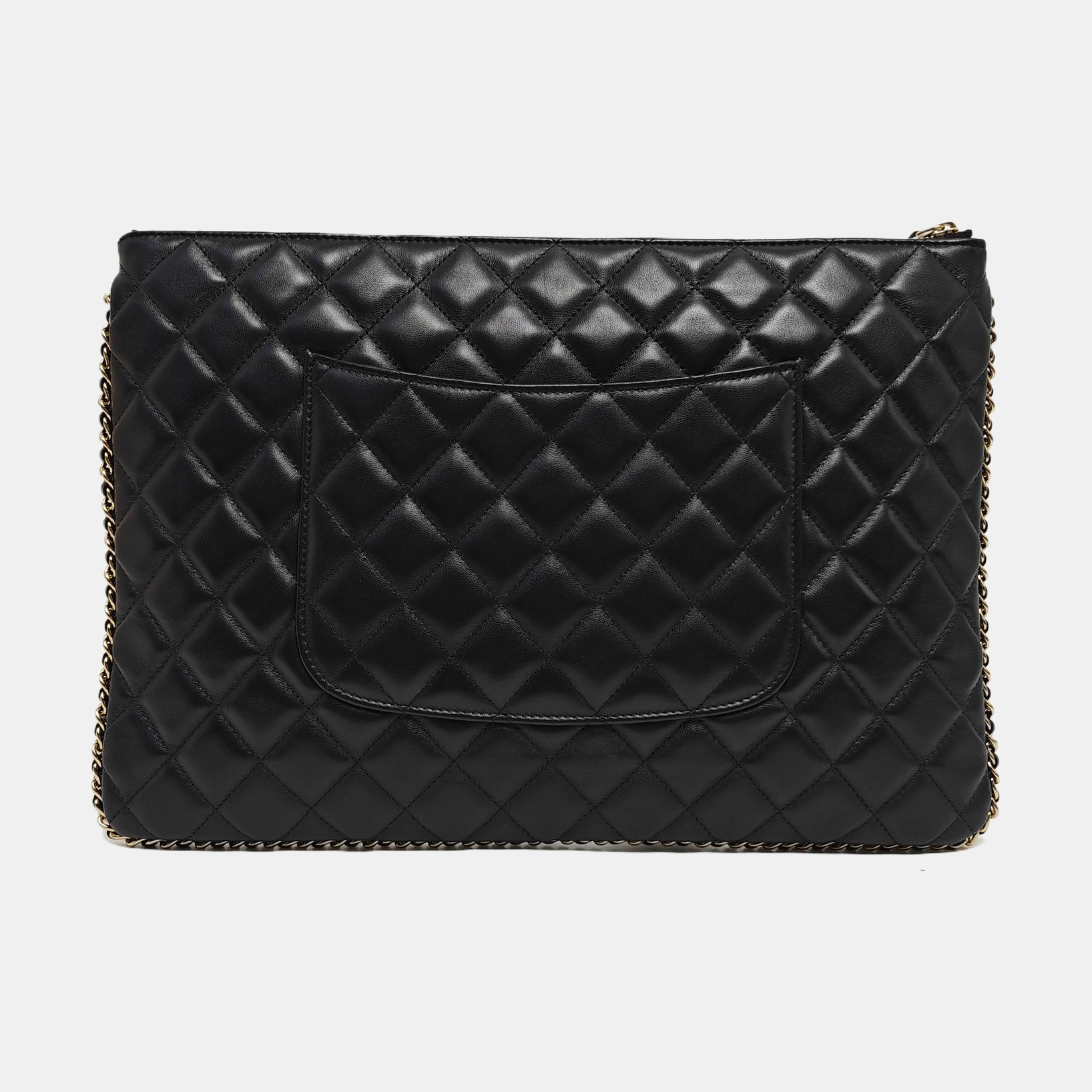 Quilted Lambskin Clutch Black