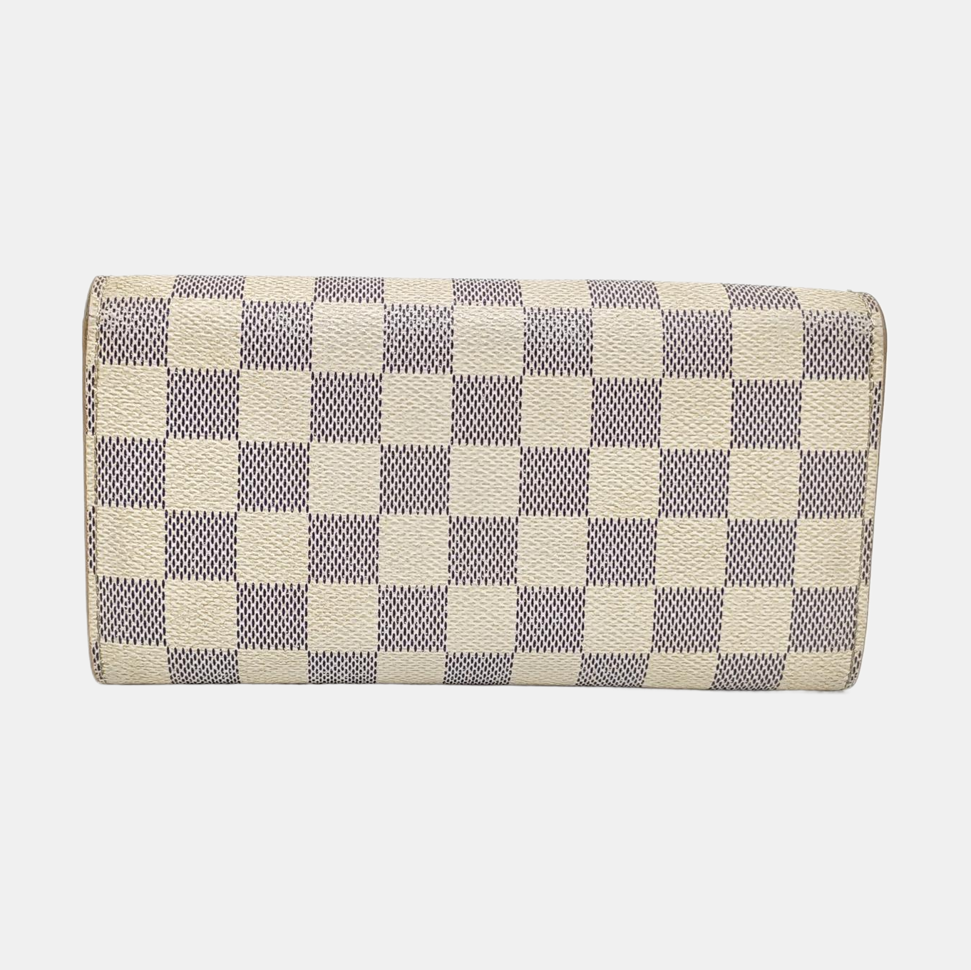 PORTE MONNAIE Damier Azur Coated Canvas White Wallet