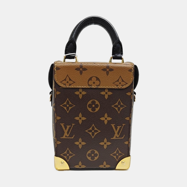 CAMERA BOX Monogram Coated Canvas Brown