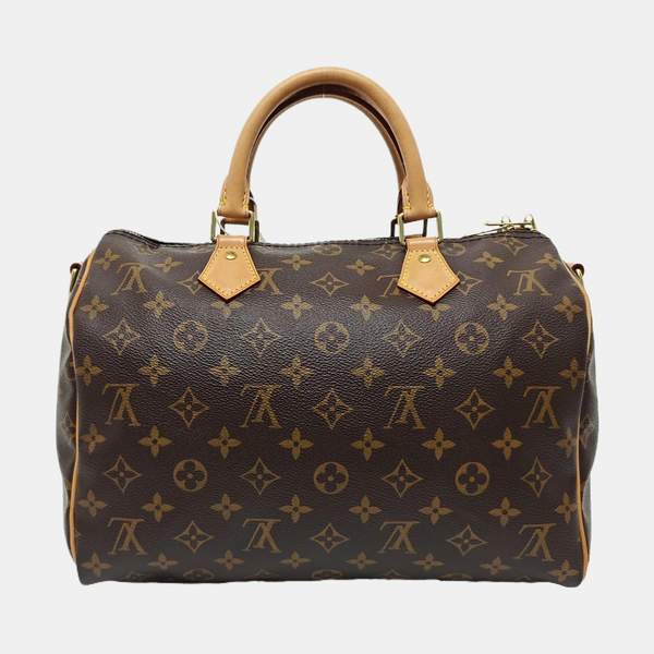 SPEEDY 30 Monogram Coated Canvas Brown
