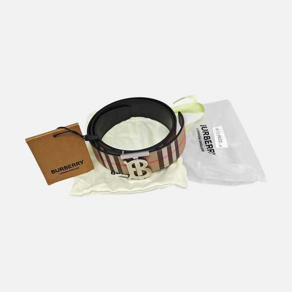 Coated Canvas Belt Beige