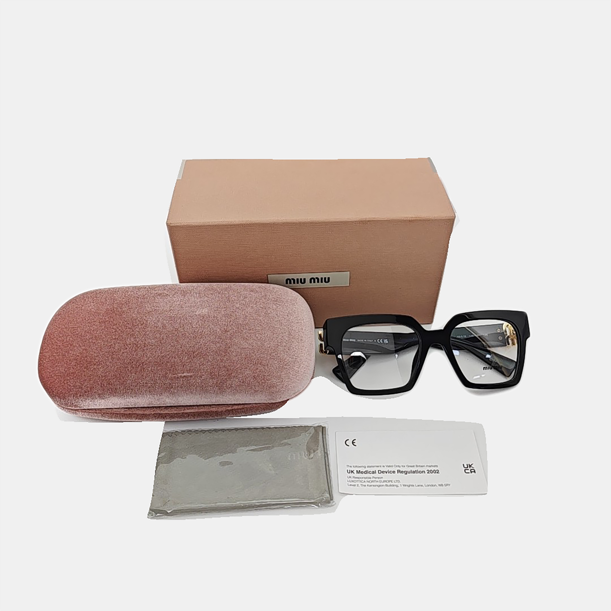 Synthetic Eyeglasses Black