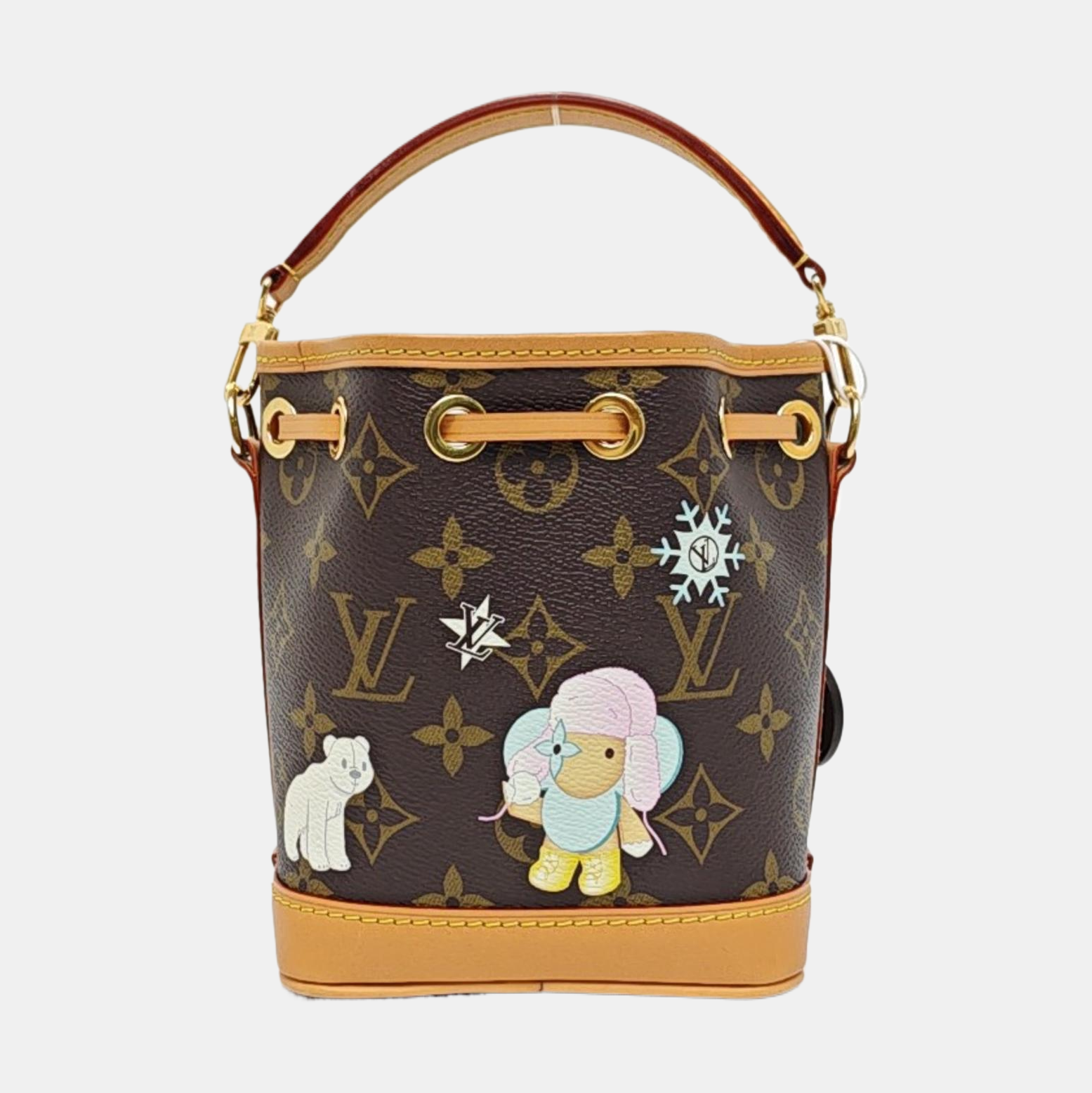 NOÉ Super Mini Monogram Coated Canvas Brown