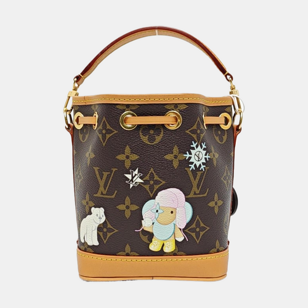 NOÉ Super Mini Monogram Coated Canvas Brown