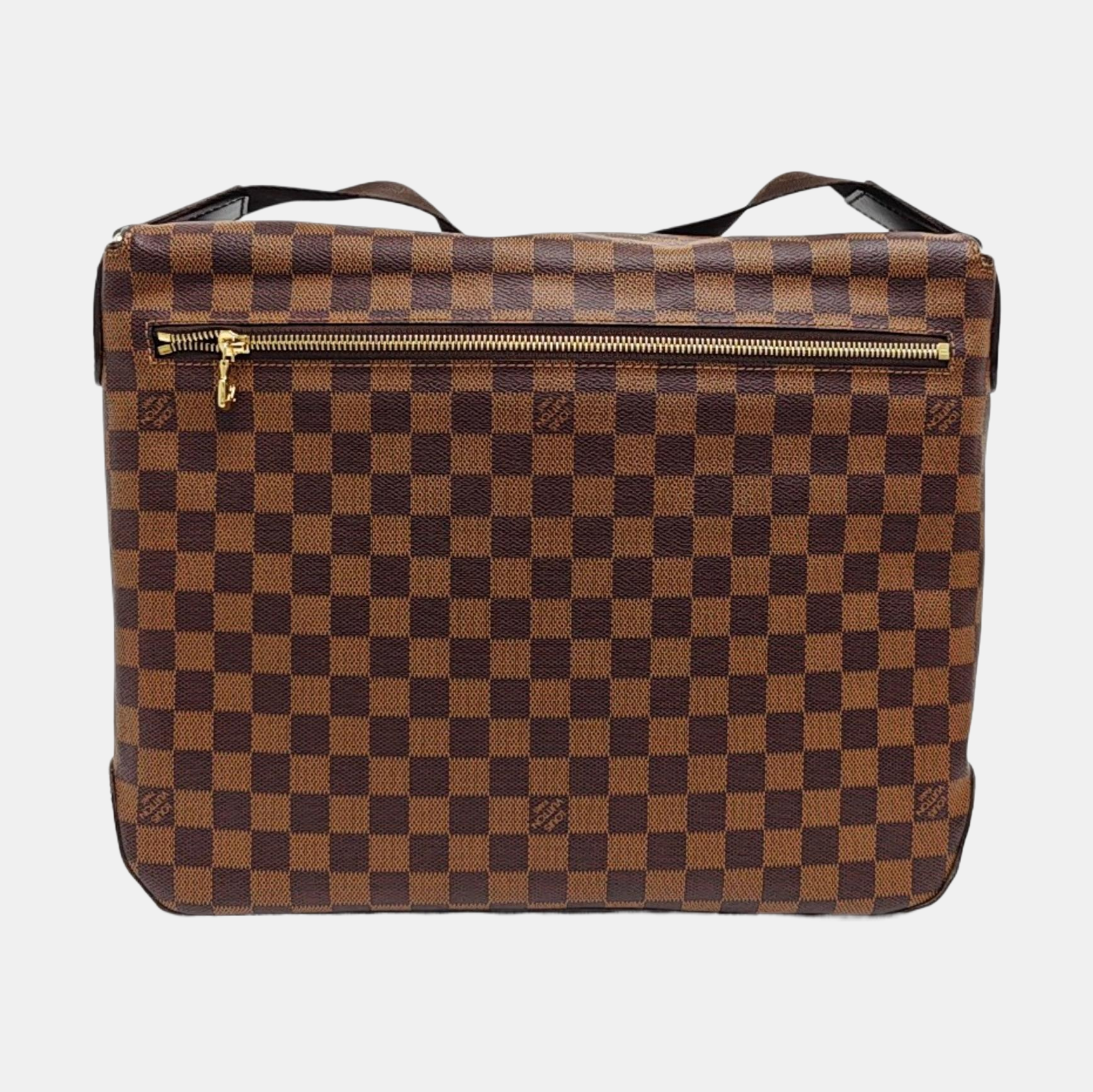 SPENCER Damier Ebene Coated Canvas Brown