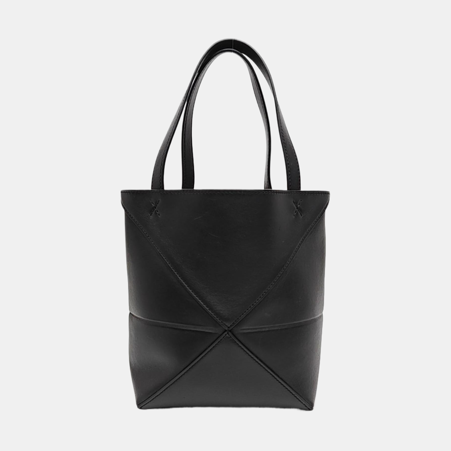 Puzzle Fold Mini Calfskin Black