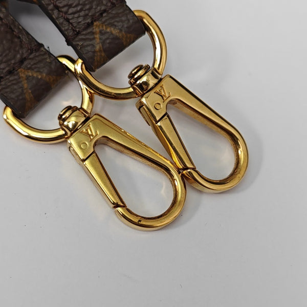 Monogram Coated Canvas Bag Strap Brown
