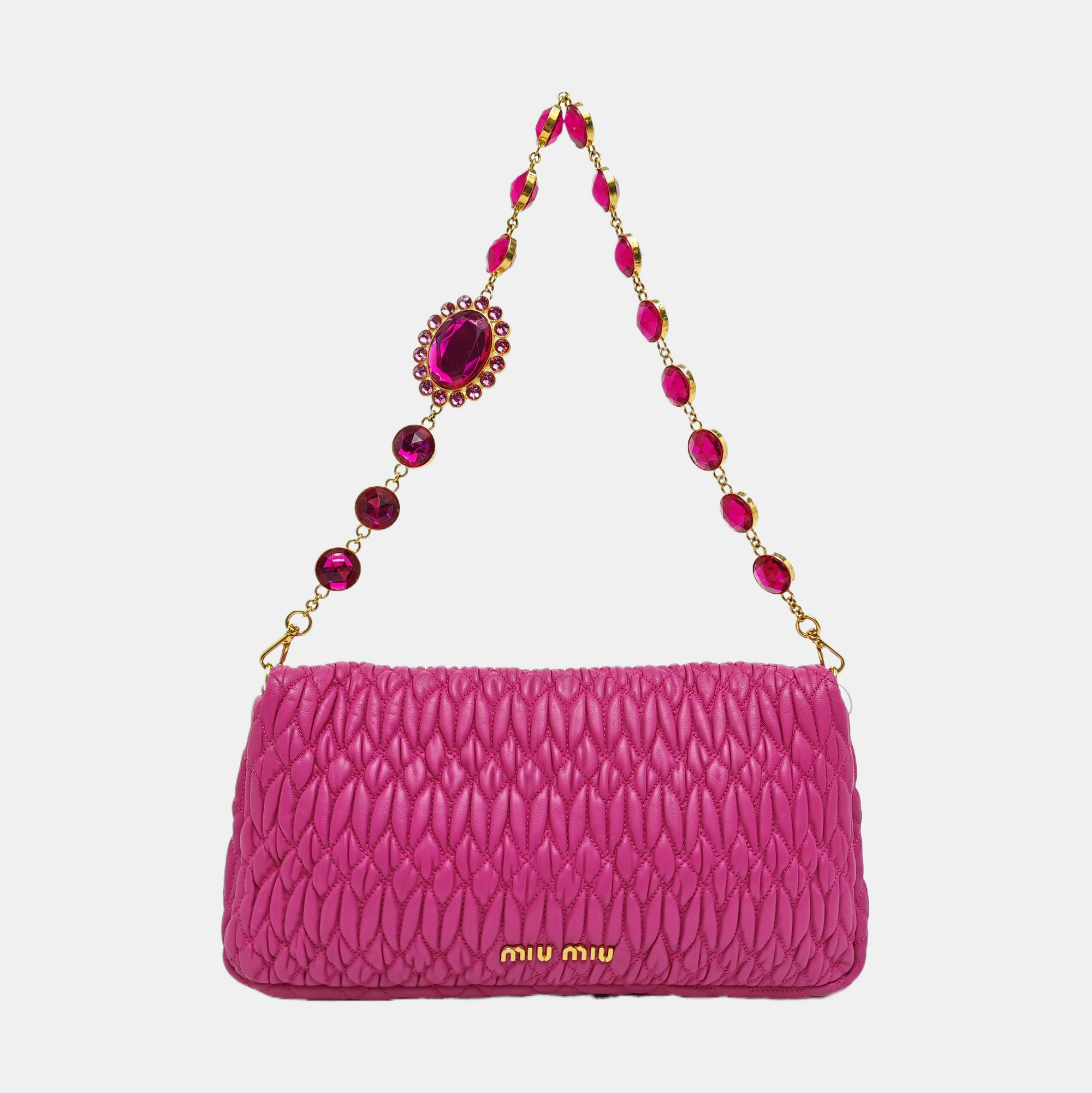 Crystal Quilted Lambskin Red