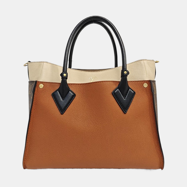 ON MY SIDE MM Monogram Calfskin Brown