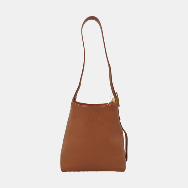 LOW KEY HOBO PM Monogram Calfskin Brown