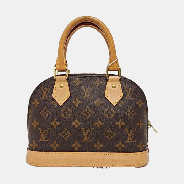 ALMA BB Monogram Coated Canvas Brown