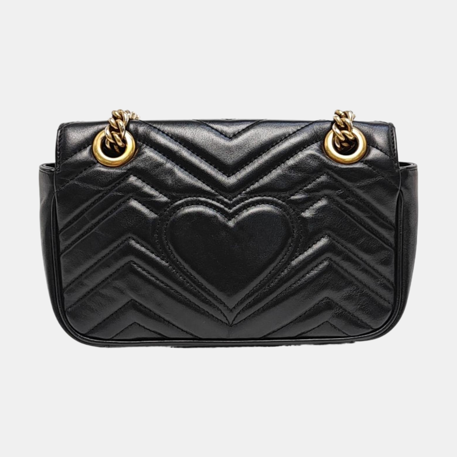 GG Marmont Small Quilted Calfskin Black