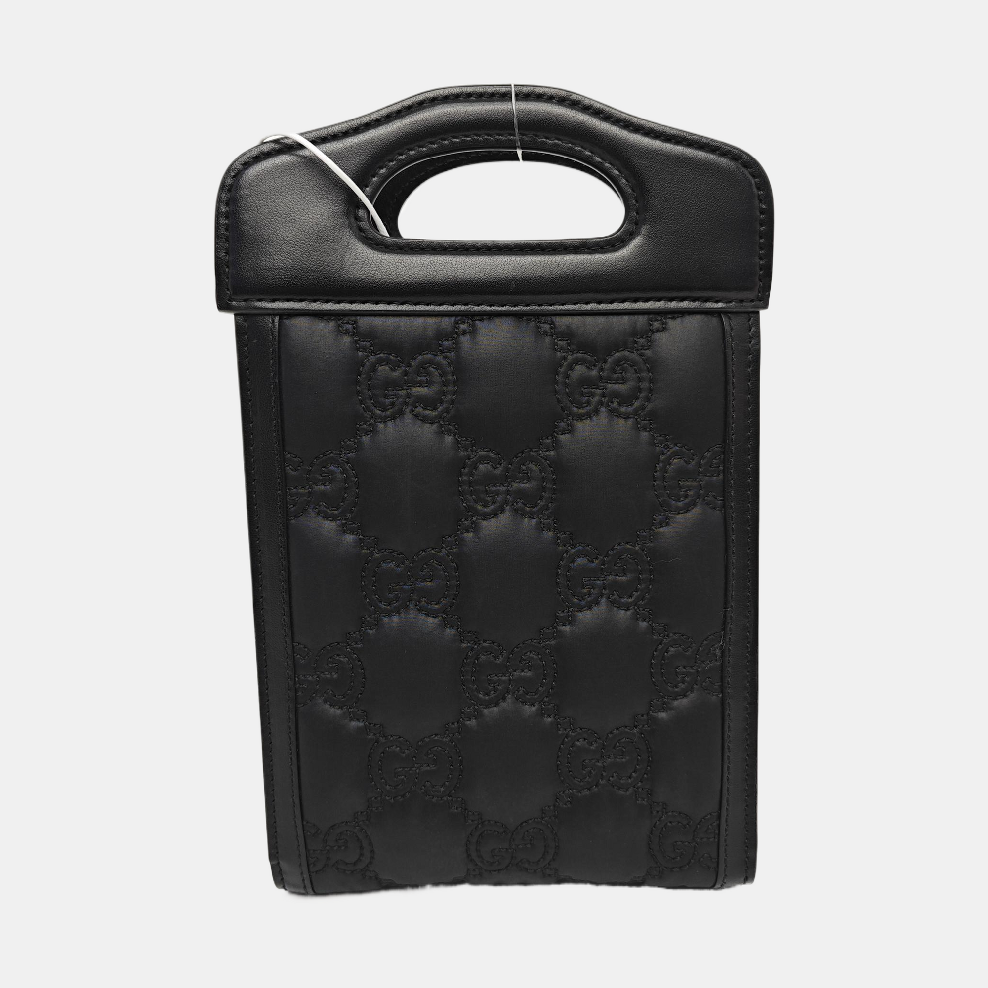 Quilted Calfskin Shoulder Bag Black