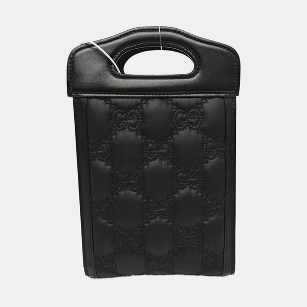 Quilted Calfskin Shoulder Bag Black