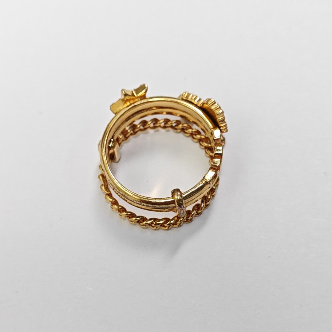 Diorable Metal Gold Ring EU 54