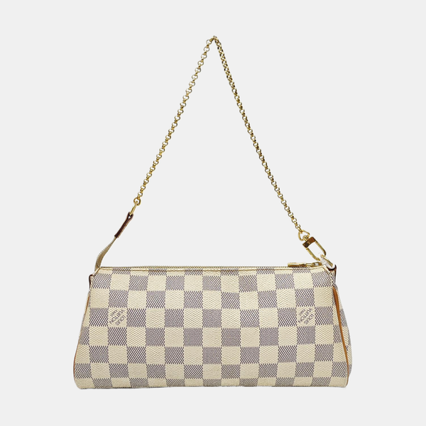 EVA Damier Azur Coated Canvas White