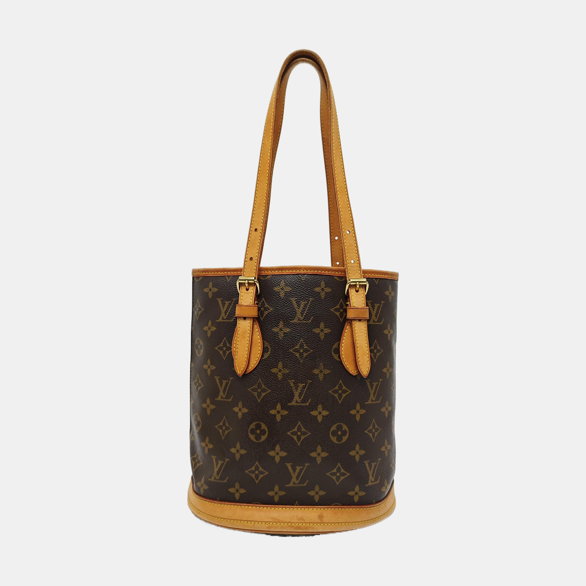 BUCKET PM Monogram Coated Canvas Brown